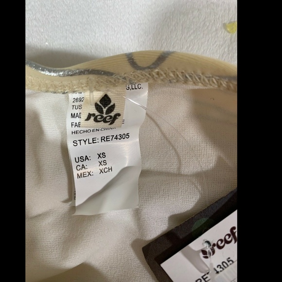 NWT Reef Metallic Print Bikini Bottom XS - Picture 5 of 7